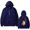Anime Demon Slayer Kokushibo Double Sided Print Hoodie Men Women Cartoon Fashion Oversized Streetwear Fleece Hoodies