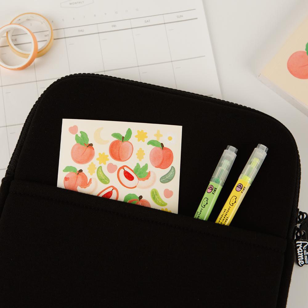 All New Frame Embroidered Laptop Pouch_All My Friends (Ipad/13/15 Inch)