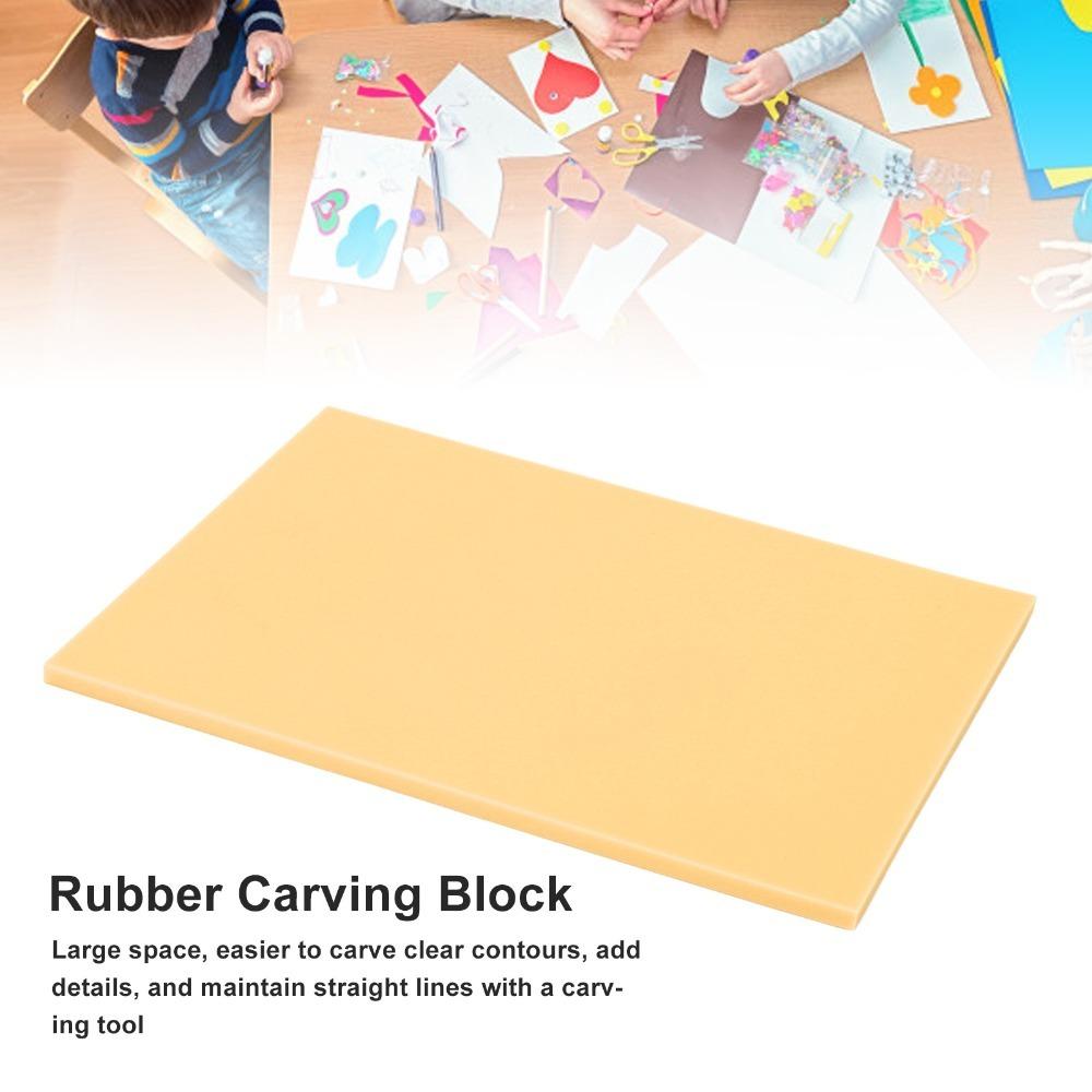 Soft Rubber Rubber Stamp Carving Block Thin Material Thin Carving Blocks  DIY Making оранжевый
