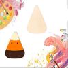 Wooden Candy Corn Shape Halloween Unfinished Wood Candy Corn Flakes Blank Wood Chips Wooden Twin Art Decorations for Halloween