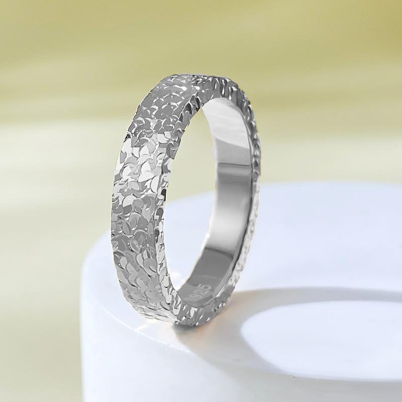 

Stainless Steel 4mm Broken Ice Rings Women Size 5/6/7/8/9/10# Gold Color Bling Finger Ring Wedding Band Jewelry Girlfriend Gifts 9
