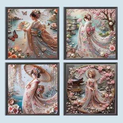 5D DIY Full Round Drill Diamond Painting Beauty Kit Home Decor Art Craft 40x40cm