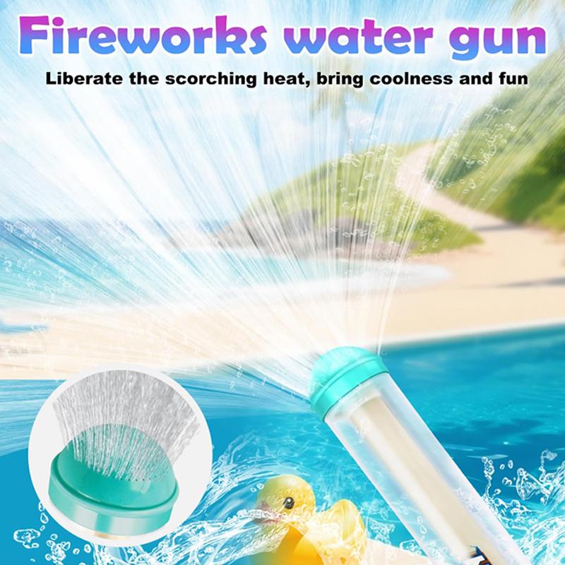 Fireworks Water Gun Toy Straight Tube Watergun Children Adults Summer Swimming Pool Toys Gift Outdoor Fun Water Fight Props TMZ
