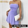 Women's Fashion Summer Spring Solid Color Print Sleeveless Casual Dresses