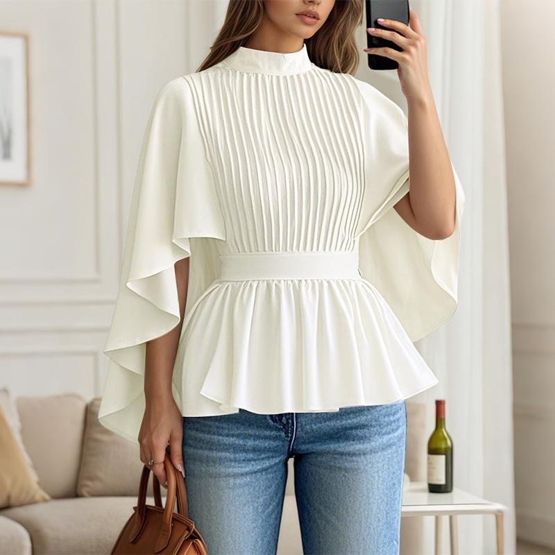 

ZANZEA Women Casual Round Neck Loose 3/4 Sleeve Cape Shape Blouse M абрикосовый