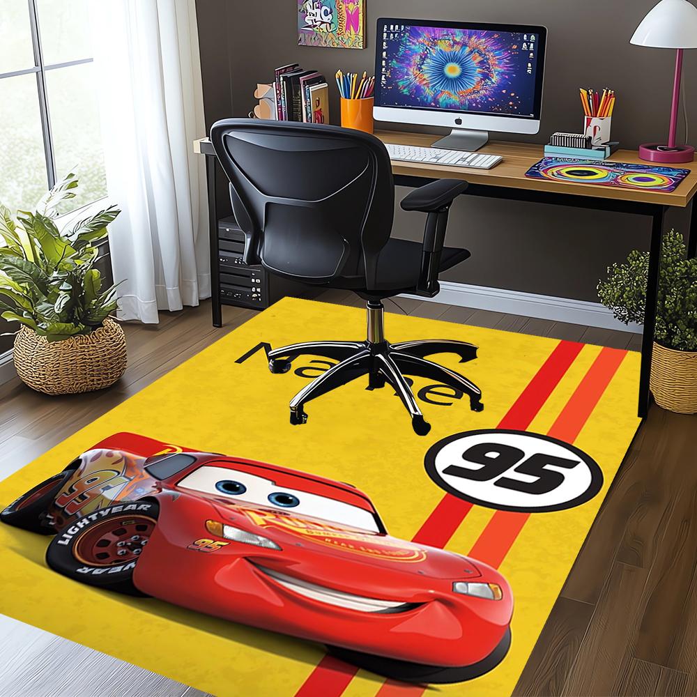 Custom Name Cars Printed Carpet,Rug for Office Chair Living Room Bedroom Kitchen Room Decor Gifts.
