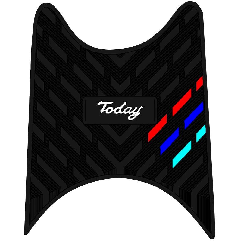 Waterproof Anti-Slip Rubber Foot Mats for 25 Honda Free 50 Models - Three-Bar Design