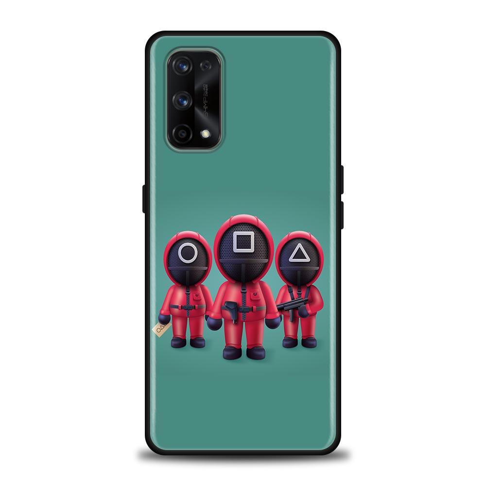 Custodia carina Squid Game TV Rossa Verde Per Realme C21Y C21 C25 C20 C15 C12 C11 C1 GT Master Neo Neo2 5G Funda Capa Custodia Morbida in Silicone