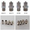 1Pcs G1/8 G1/4 M10*1 M12*1 Dispense Valve Adapter Luer Lock Brass Dispensing Valve Connector Double Screw Automatic