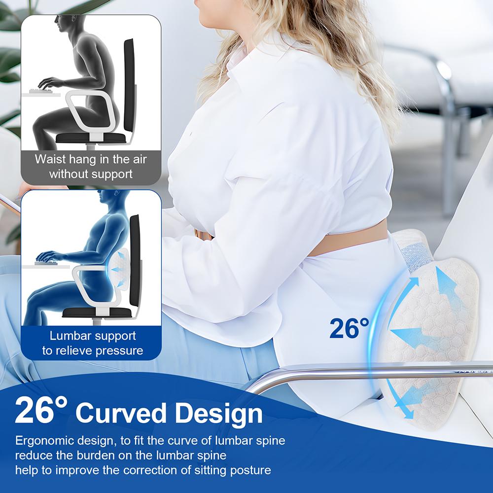 Airbag Waist Massage Pillow Waist Spine Support Massager Electric Lumbar Traction Support Cushion Back Vibration Massage Pillow