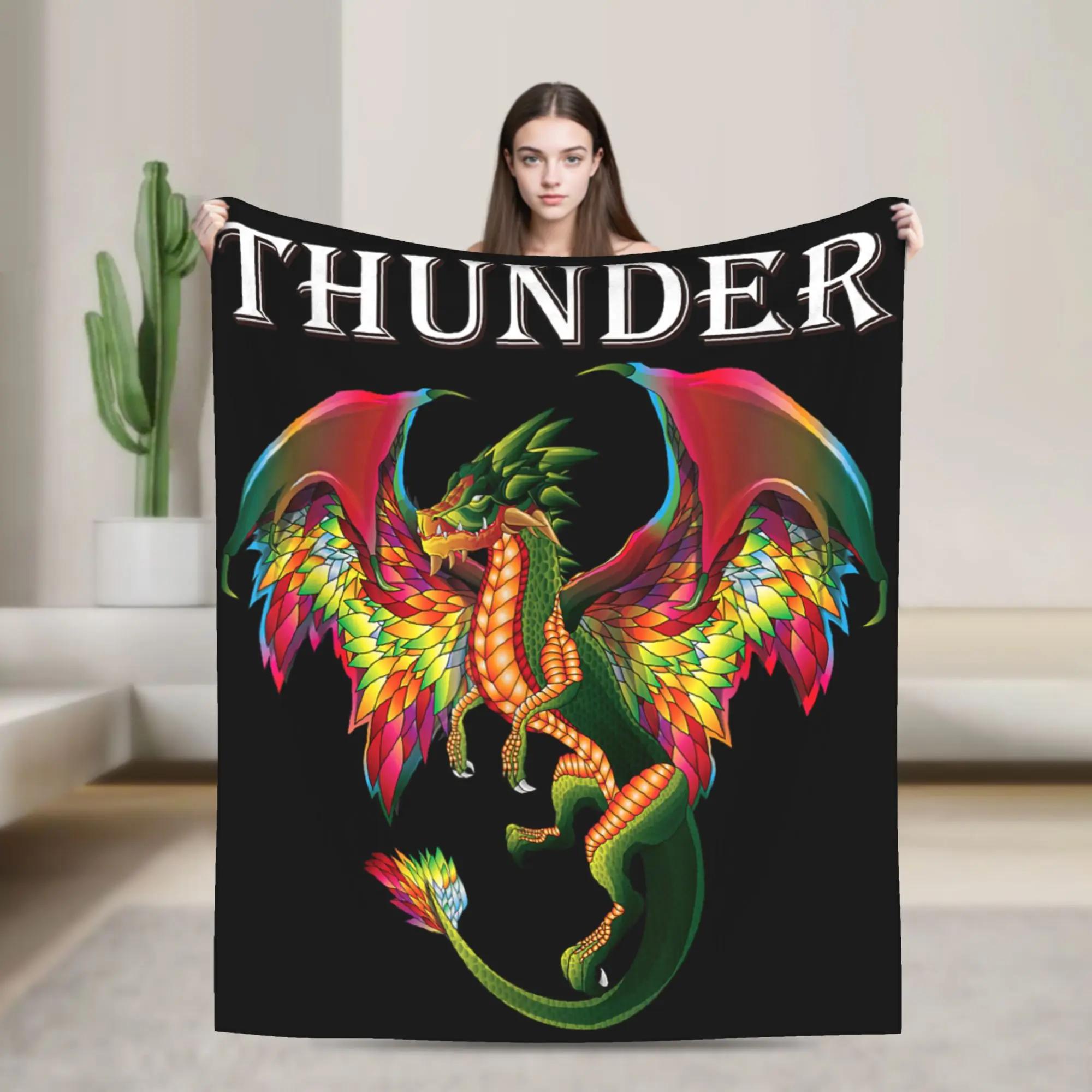 Soft Warm Flannel Throw Blanket for Kids and Adults  Imagine You Are a Thunder Dragon Breathing Fire with Wings Perfect for Trav 40x50inch 101x127cm