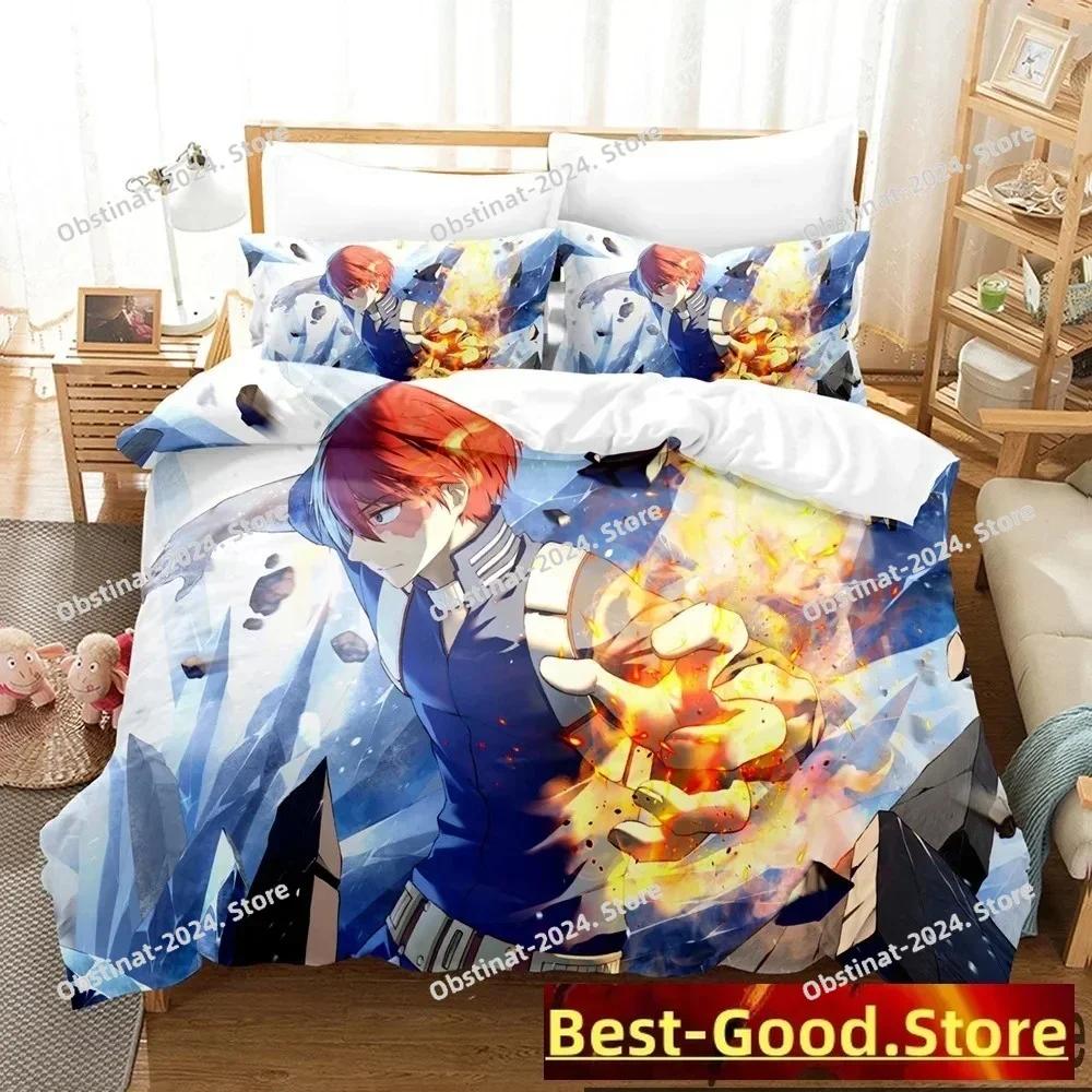 Anime My Hero Academia Bedding Set Printed single Comforter Quilt Bed Cover Duvet Cover Pillow Case 3 Pieces Set Kids Adult Size