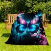 1pc Butterfly Fantasy Flannel Blanket, Comfortable and Warm Blanket, for Camping Sofa Bed and Couch Office007