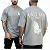 Unisexs Summer Cotton Fashionable Casual Sports Loose Only GOD CAN JUDGE ME Printed Round Neck Short Sleeved Tshirt Top Breathable