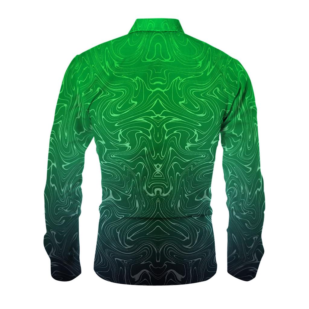 Men's Printed Long Sleeve Shirts Casual Loose Printed Long Sleeve Shirts