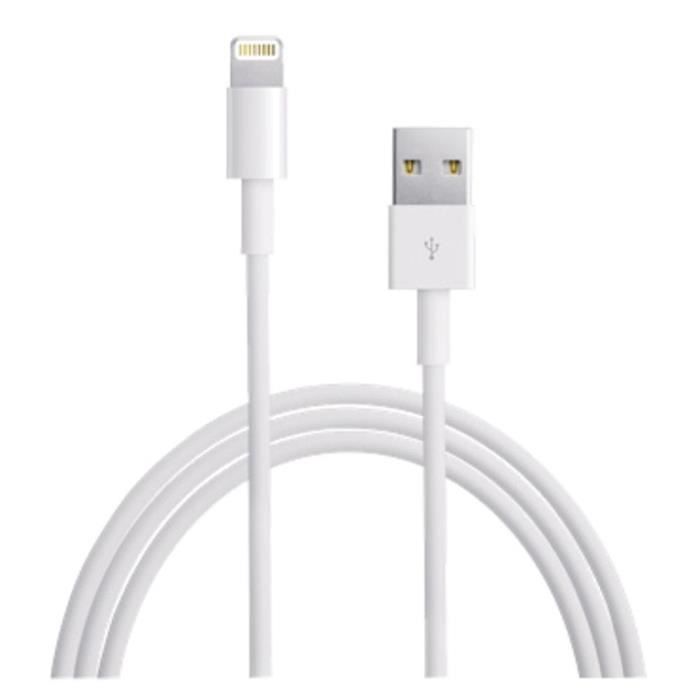 White USB Cable Charge Synchronization 1m for Apple iPhone, iPad and iPod