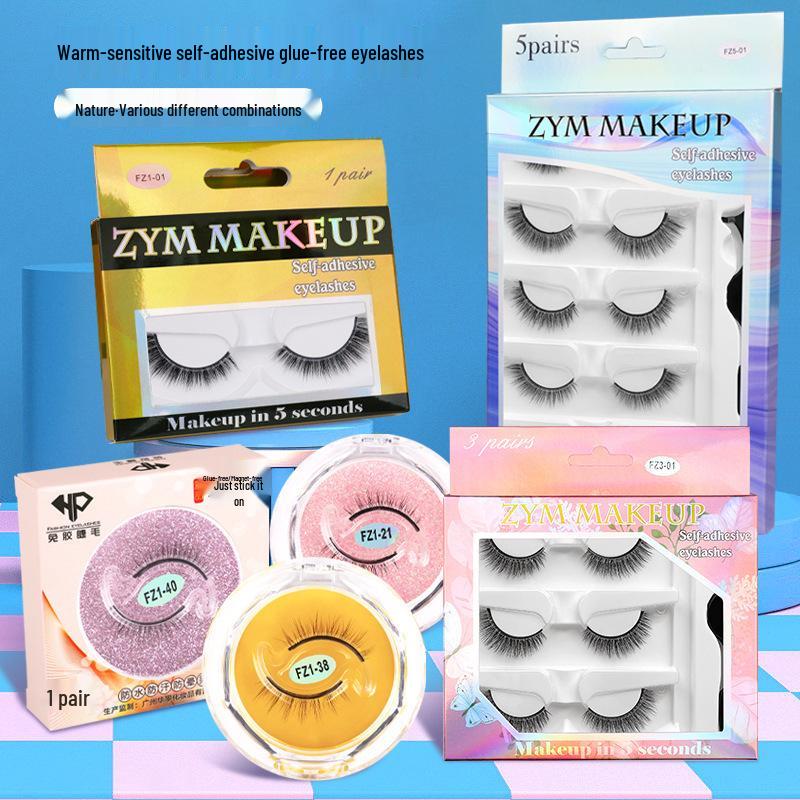 

Qingdao Self-Adhesive Eyelashes - Easy, No-Glue Needed, Multiple Styles for Beginners, Temperature-Sensitive Adhesive Strip Standard