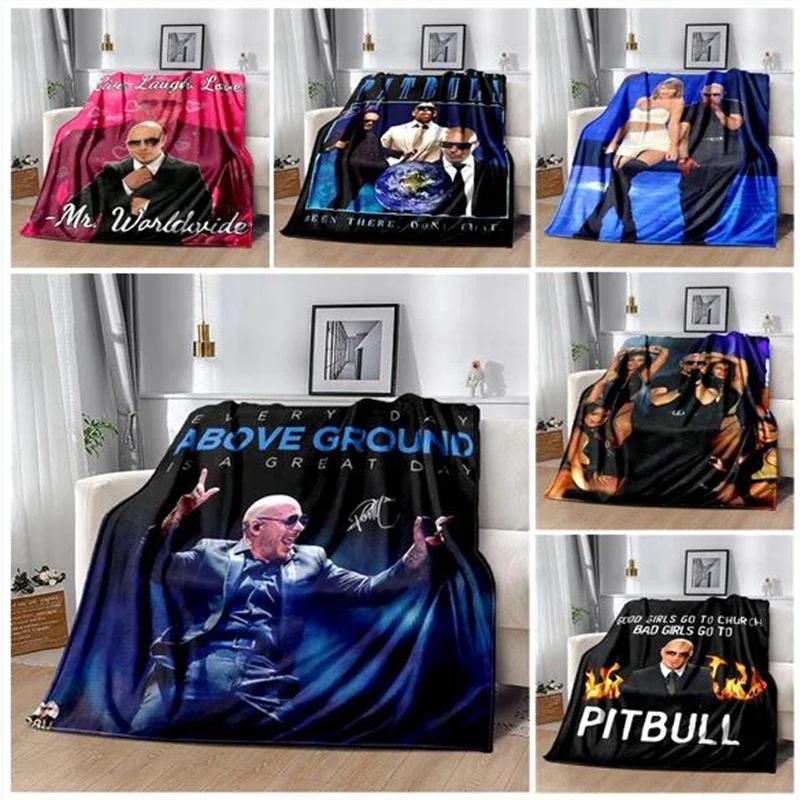 Decke Herr 305 Pitbull MR Worldwide Hippie Poster Gedrucktes Flanellkorn Handtuch Weicher Plüsch Sofa Bett Flauschige Decke