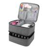 Nail Polish Storage Bag Travel Portable Organizer Double Layer Carrying Case Holds 30 Bottles for Fingernail Polish