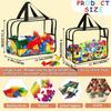 Transparent PVC Storage Bags Reusable Large Toy Building Blocks Travel Cosmetics Craft Supply Handbag Container with Zipper