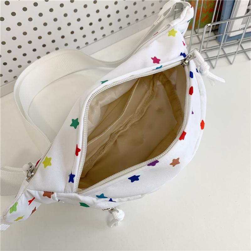Lightweight Dot Print Chest Bag Student Waist Bag Women's Crossbody Bag