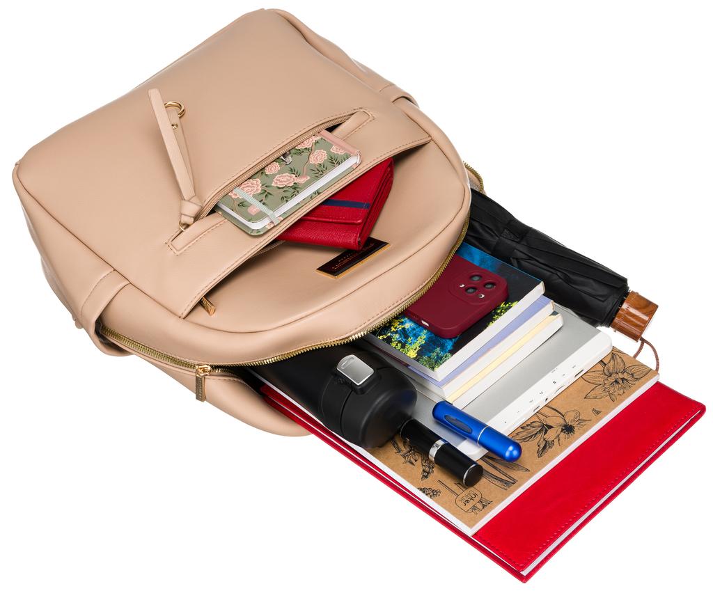 Women's backpack PTN T39013-0098 D. Beige