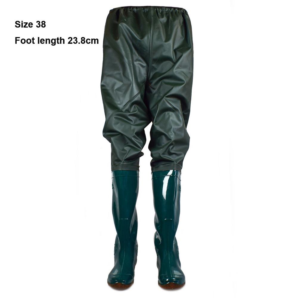 Plastic PVC Transplant Pants Wading Pants Shoes 10 Sizes Fishing Pants Integrated Fishing Pants