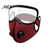 Safety Face Mask Cycling with Eye Shield, Breathing Valve, Lightweight Shield Protection Windproof Dust-proof Adjustable Goggle Protective All-weather