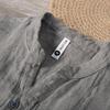 Pure Linen Short Sleeve Men's Summer  Loose Fit Thin V-neck Top Vintage Casual Half Sleeve Linen T-shirt