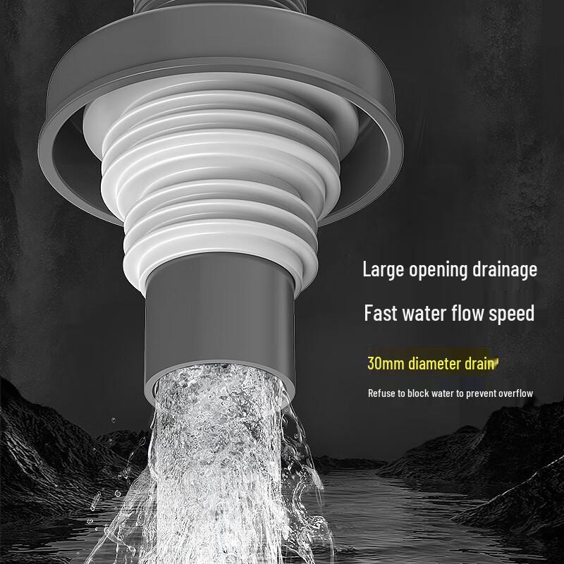 Haili Geruchshemmendes Teleskop-ABS-Waschbecken-Abflussrohr