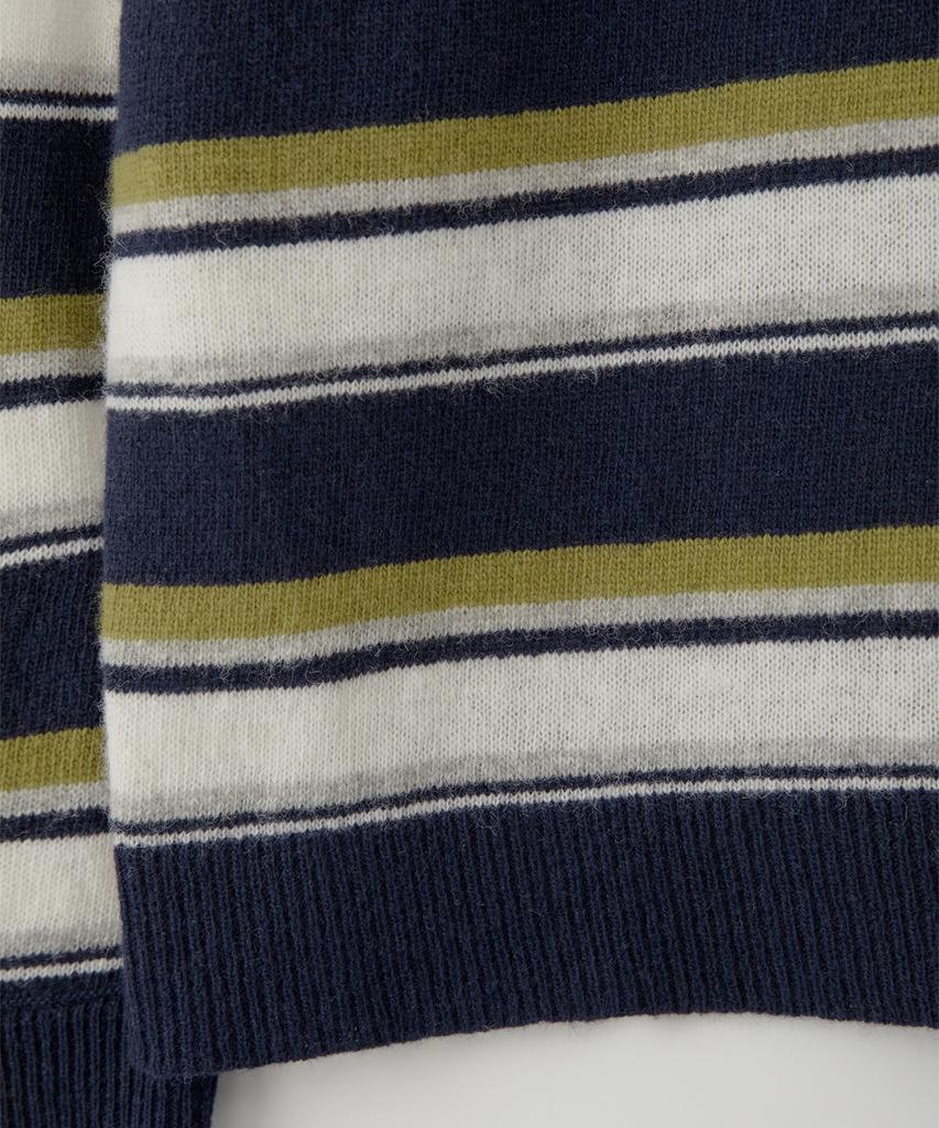 Sseomweeobeoteo Cope Stripe Knit - Navy