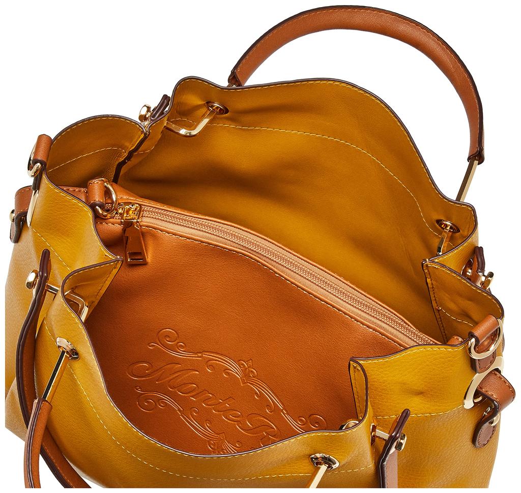 ARROWS & Company Ltd. Women's 3-Way Shoulder Bag with Built-in Pouch, Yellow, 6R3193005-5024