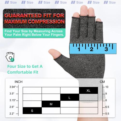 LetsLife Unisex Compression Gloves, Comfortable Fit, Fingerless Design, Breathable Quick-Drying Fabric, Fatigue Relief and Joint Support
