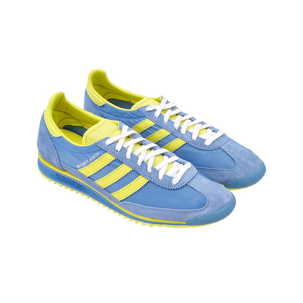 Sporty & Rich x adidas SL72 OG Real Blue Dámské tenisky Světle žlutá Cloud White JH6701