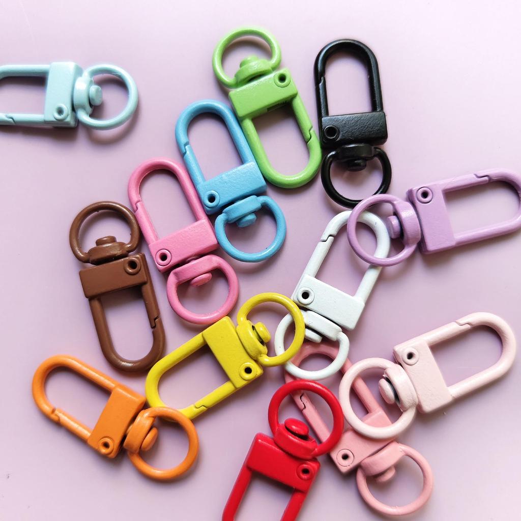 Bunte DIY Schlüsselanhänger-Accessoires: Kleine 3-Punkt Candy Color Hundeschnalle für Schmuck, Handtaschen und Puppenaufhängung