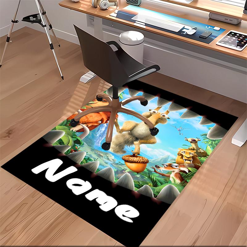 Custom personalization Ice Age Dawn of the Dinosaurs Print Area Rug - Soft, Washable Non-Slip Indoor Mat,Living Room,Home&Office Decorative Rug