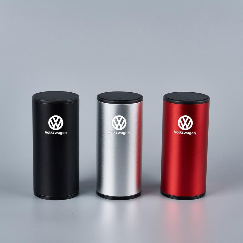 2026 Hot For VW VOLKSWAGEN Car Ashtray with Lid Smell Proof Stainless Steel Led Portable Ashtray Cup For Volkswagen VW CC Beetle