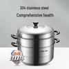 SUPOR 34cm 3-Layer 304 Stainless Steel Steamer Pot with High Arch Lid