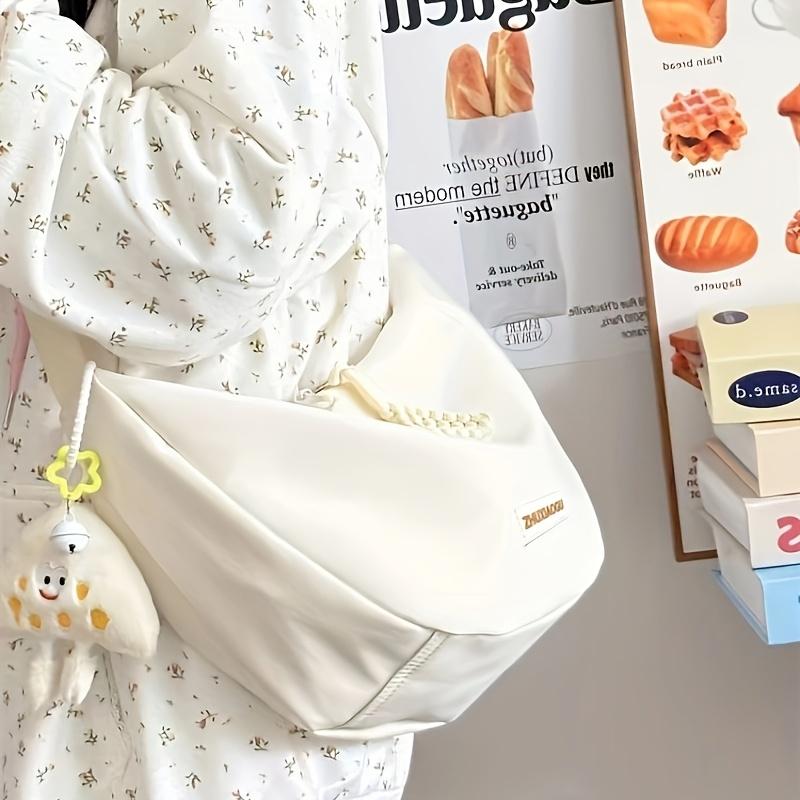 Small Casual Crossbody Bag Student Commuting Shoulder Bag with Headphone Coin Pocket