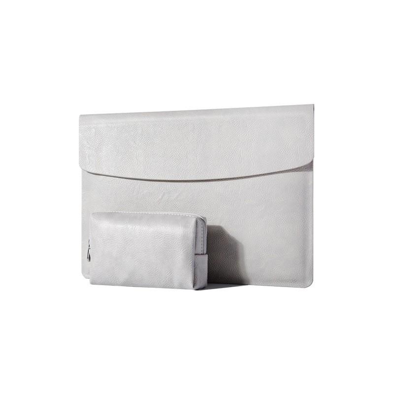 Premium Leather-Style Laptop Sleeve MacBook Air 13 14 16 Inch M1 M2 With Magnetic Flip Cover Shockproof Lining