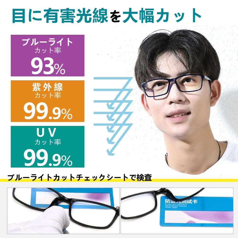 Fashion Blue Light Blocking Blue Light Blue [Dollger] Glasses, Glasses, Men's Glasses, Non-prescription, Blocking, Ultra-lightweight 16g, Women's,