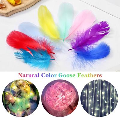 50pcs Jewelry Decor DIY Natural Color Home Decoration Colorful Feather Goose Feathers Costume Decoration