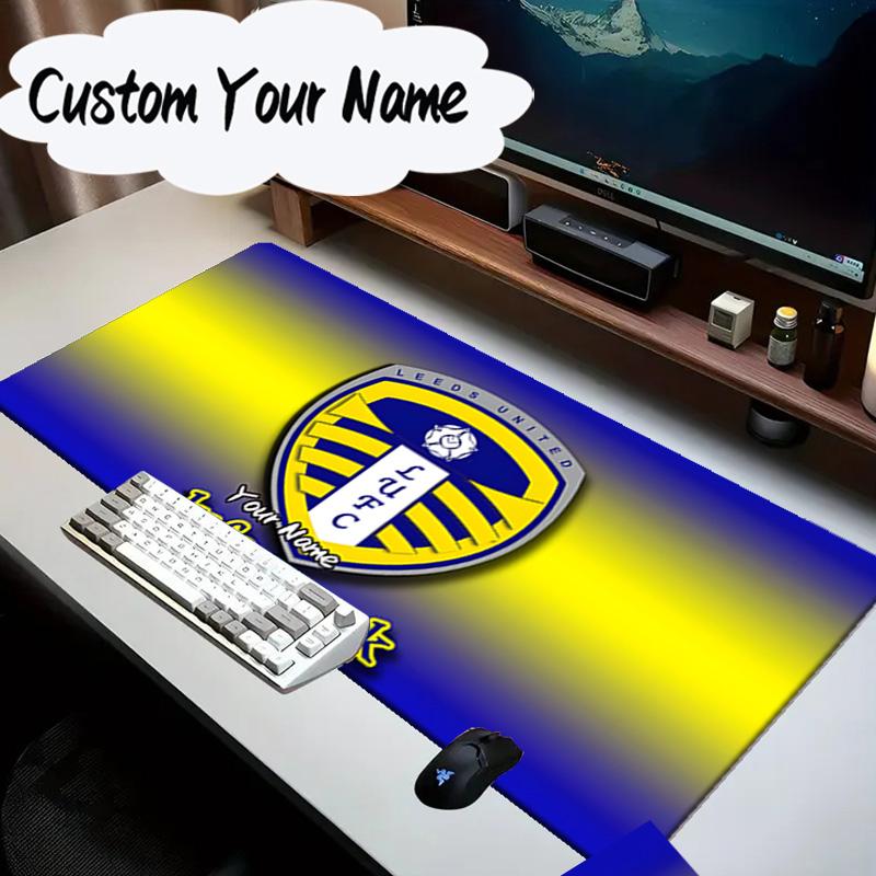 Custom Name Mouse pad Leeds United Crest Legacy Mouse Pad Desk Mat, Non-Slip Rubber Backer Pad For Computer Notebook Gaming Mouse Pad Birthday Gift