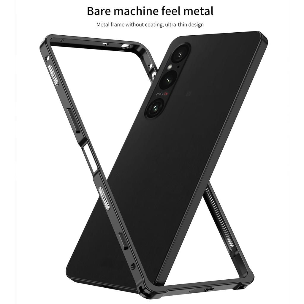 For Sony Xperia 1 VI Bumperdeksler Metallramme Varmeavledningsdeksel