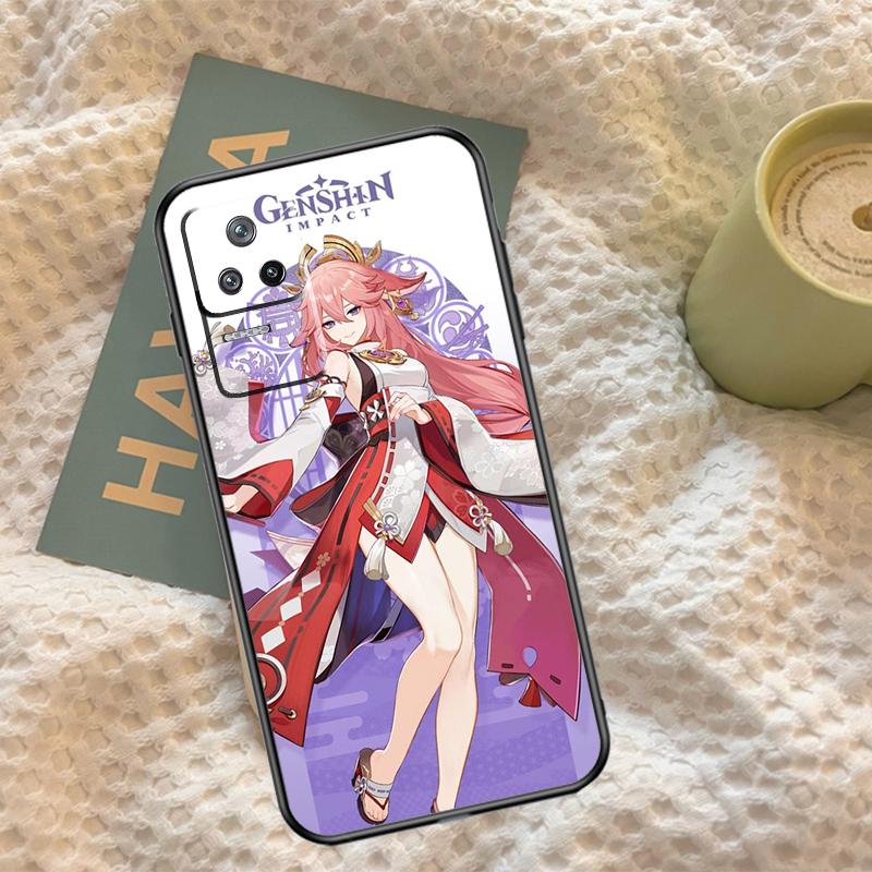 

Genshin Impact Yae Miko Case For Xiaomi 14T Pro 11T 12T 13T 13 14 15 Ultra POCO X7 Pro X3 X5 X6 M6 F5 F6 Pro Cover Xiaomi 15