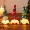 Lighted Christmas Gnome Decoration Mini Christmas Plush Gnome Figure Light Up Swedish Tomte Doll for Winter Tabletop Decor