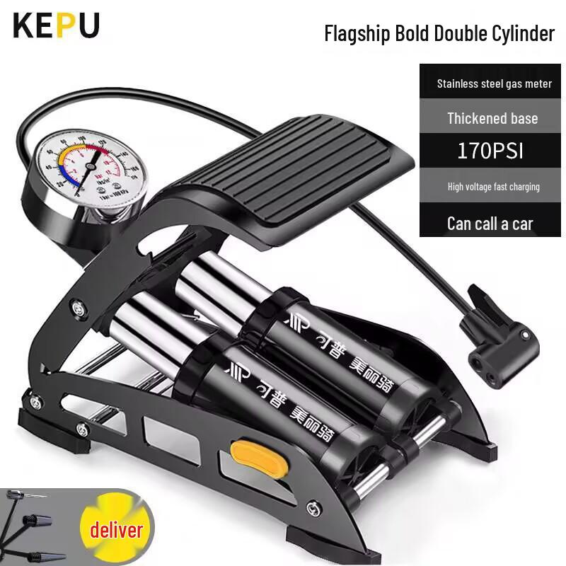 Universal High-Pressure Foot Pump for Cars, Bicycles, Electric Bikes, Motorcycles, and Household Use