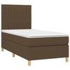 Exclusive House - Slatted Bed Base Mattress and LED Dark Brown 100x200 Cm