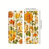 2pcs Decorative Curtains70s Style Castle Fairy Curtains   Watercolor Yellow Flowers   Green Leaves for Living Room