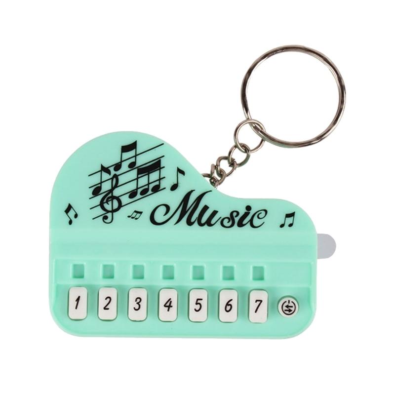 Mini Electronic Keyboard Keychain Pendant Music Toy for Travel and  Gift
